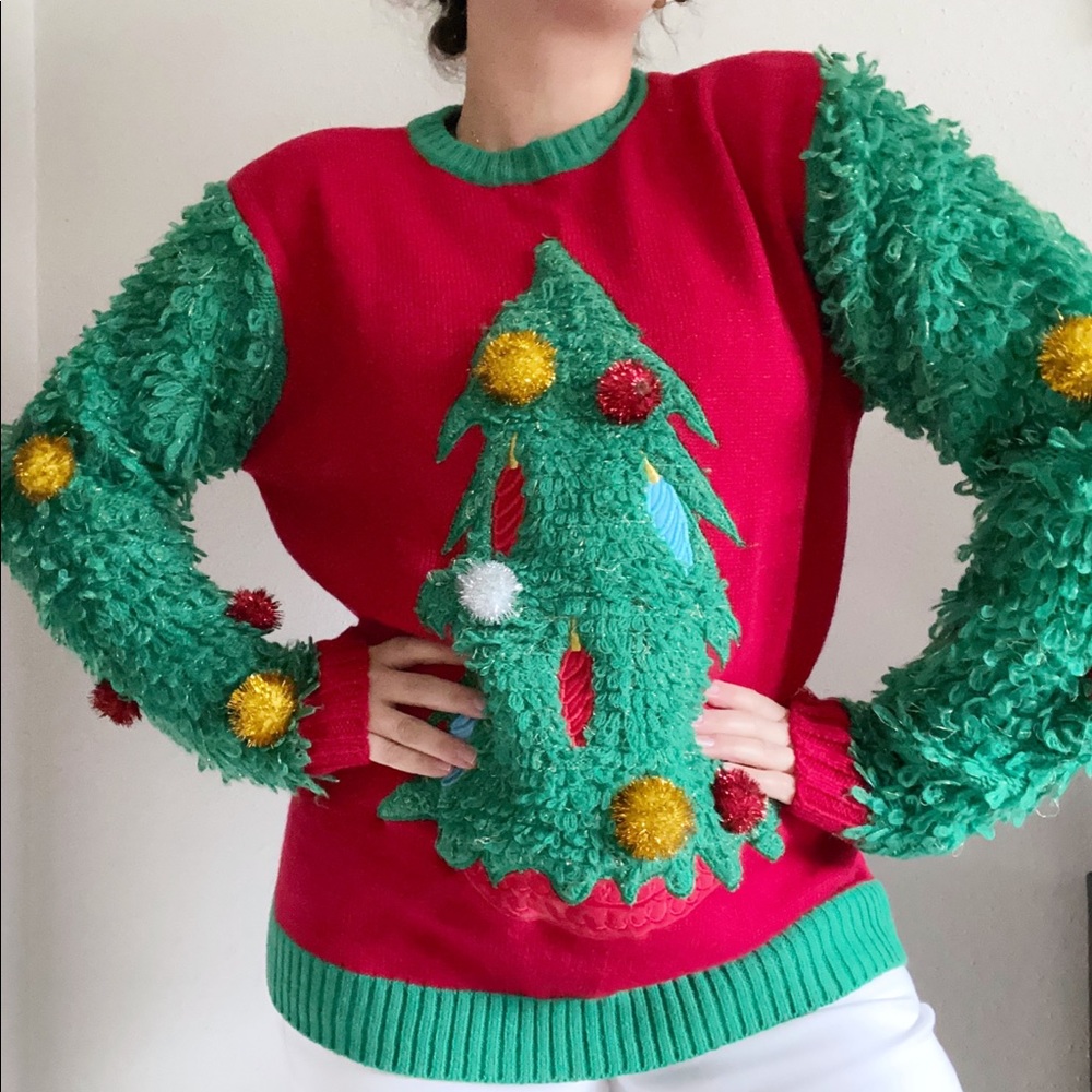 Sold on Etsy- Festive Christmas Tree Ugly Christmas Sweater